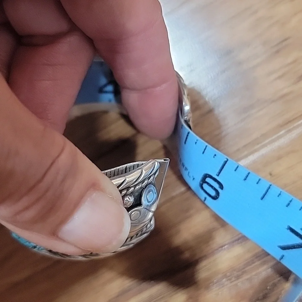 1950's Rare Navajo Sidewinder Cuff Bracelet Watch - Picture 16 of 16